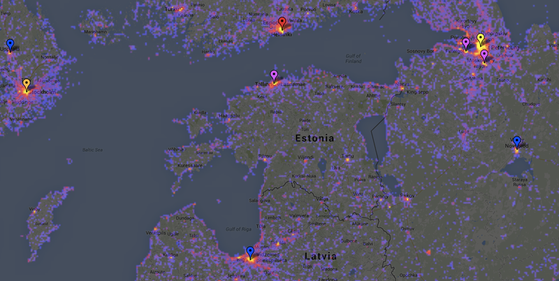 Illustration for article titled Interactive heat map shows off the most photographed sightseeing spots